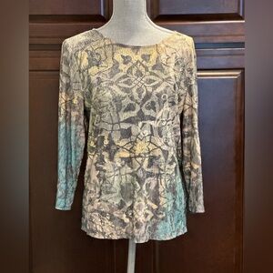 Coldwater Creek lightweight scoop neck top blouse shirt size large 14 16